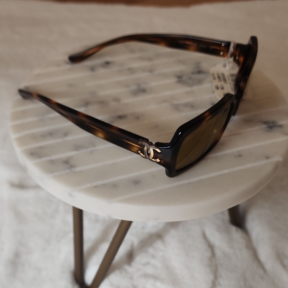Chanel Rectangle Frame Brown Sunglasses